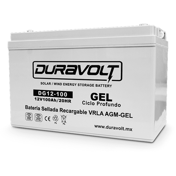 Batería Sellada DG12-115 (12V-120AH) Duravolt VRLA AGM-GEL