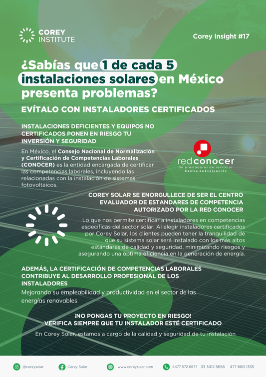 ¿Sabías que 1 de cada 5 instalaciones solares en México presenta problemas?