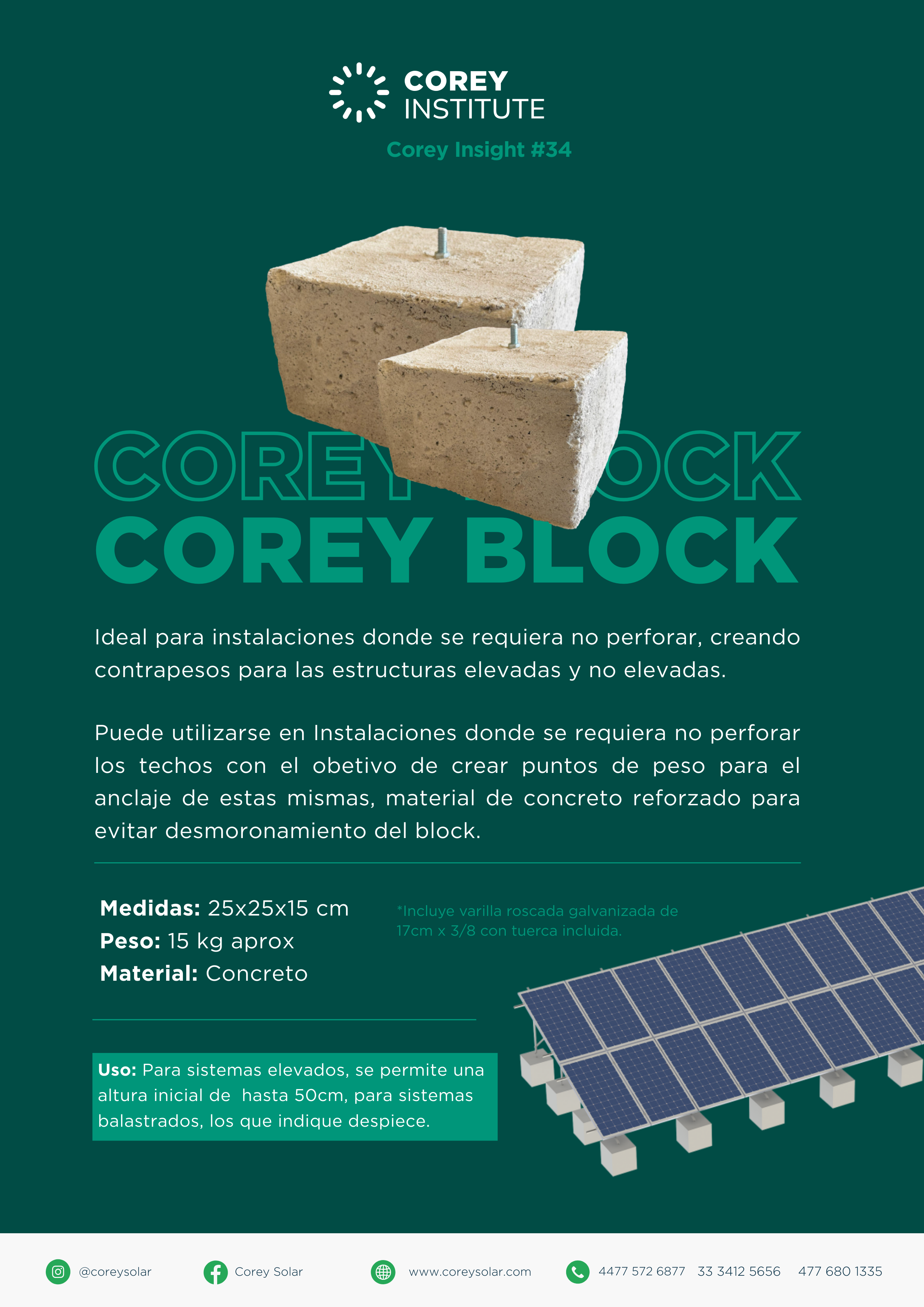 Corey Block Corey Block: La solución ideal para sistemas fotovoltaicos sin perfora ...