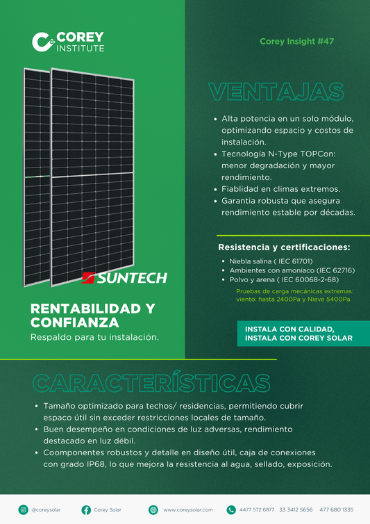 SUNTECH: Rentabilidad y confianza para tu instalación fotovoltaica