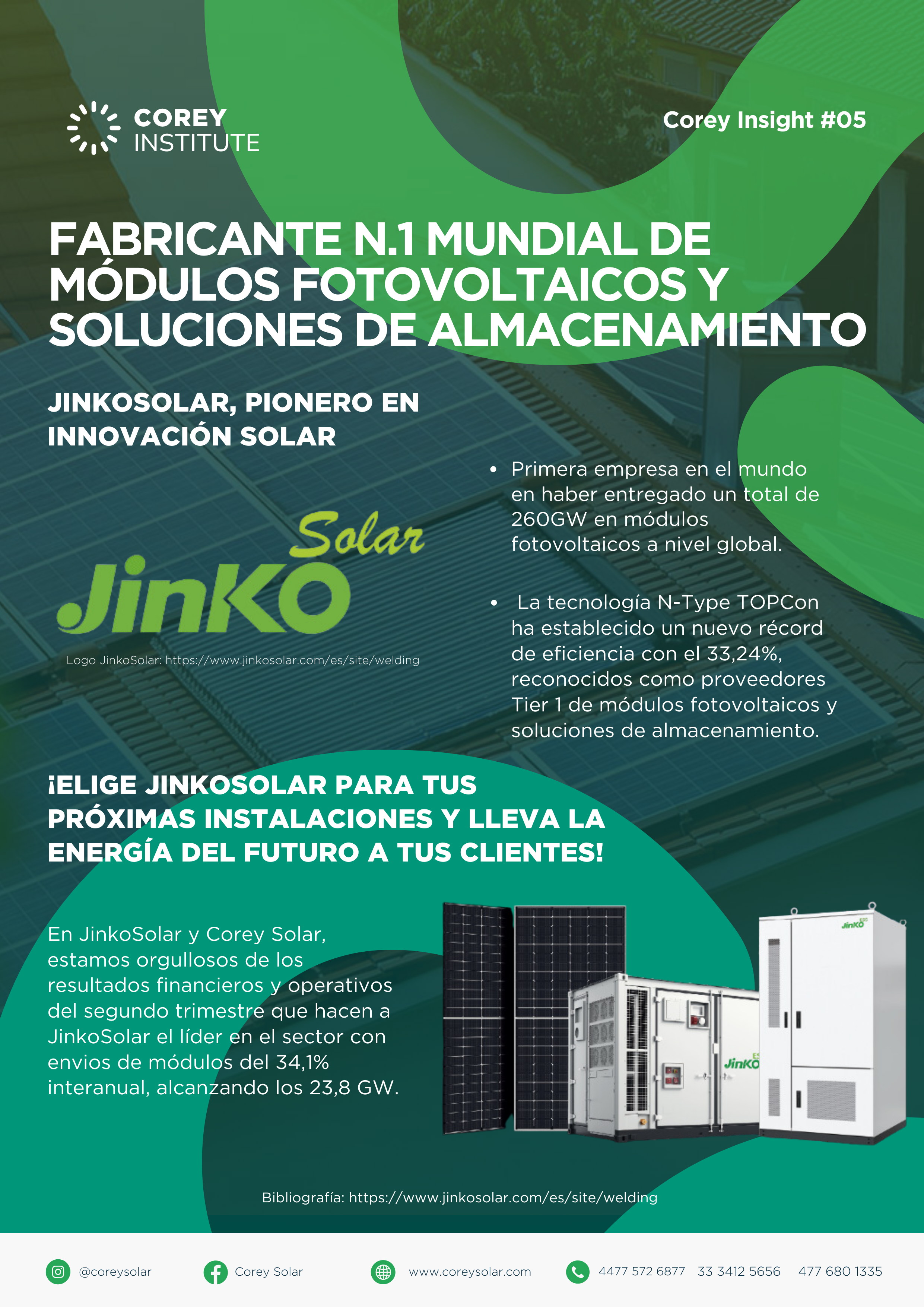 Jinko Solar, pionero en innovación solar – Corey Solar