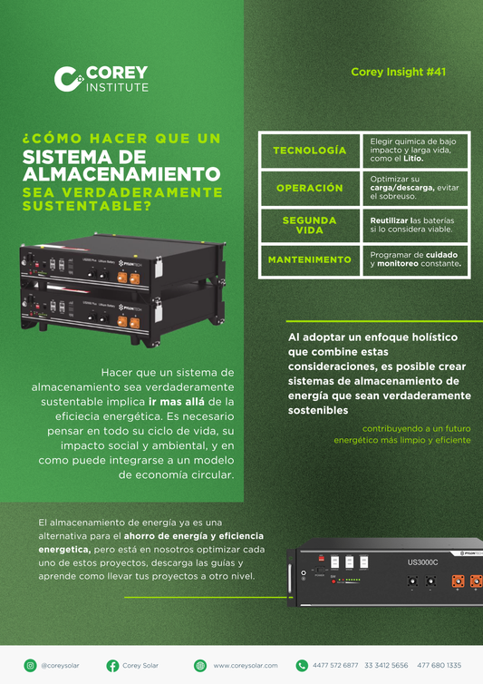 ¿Cómo hacer que un sistema de almacenamiento sea verdaderamente sustentable?