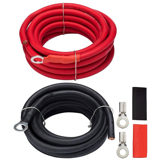 Set de Cables de Corriente Batería 48100R a Inversor Cable-SC258 Duravolt 100A